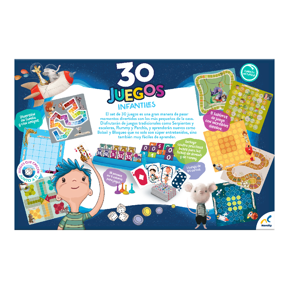 Foto 3 pulgar | Set de Juegos de Mesa Infantiles 30 en 1