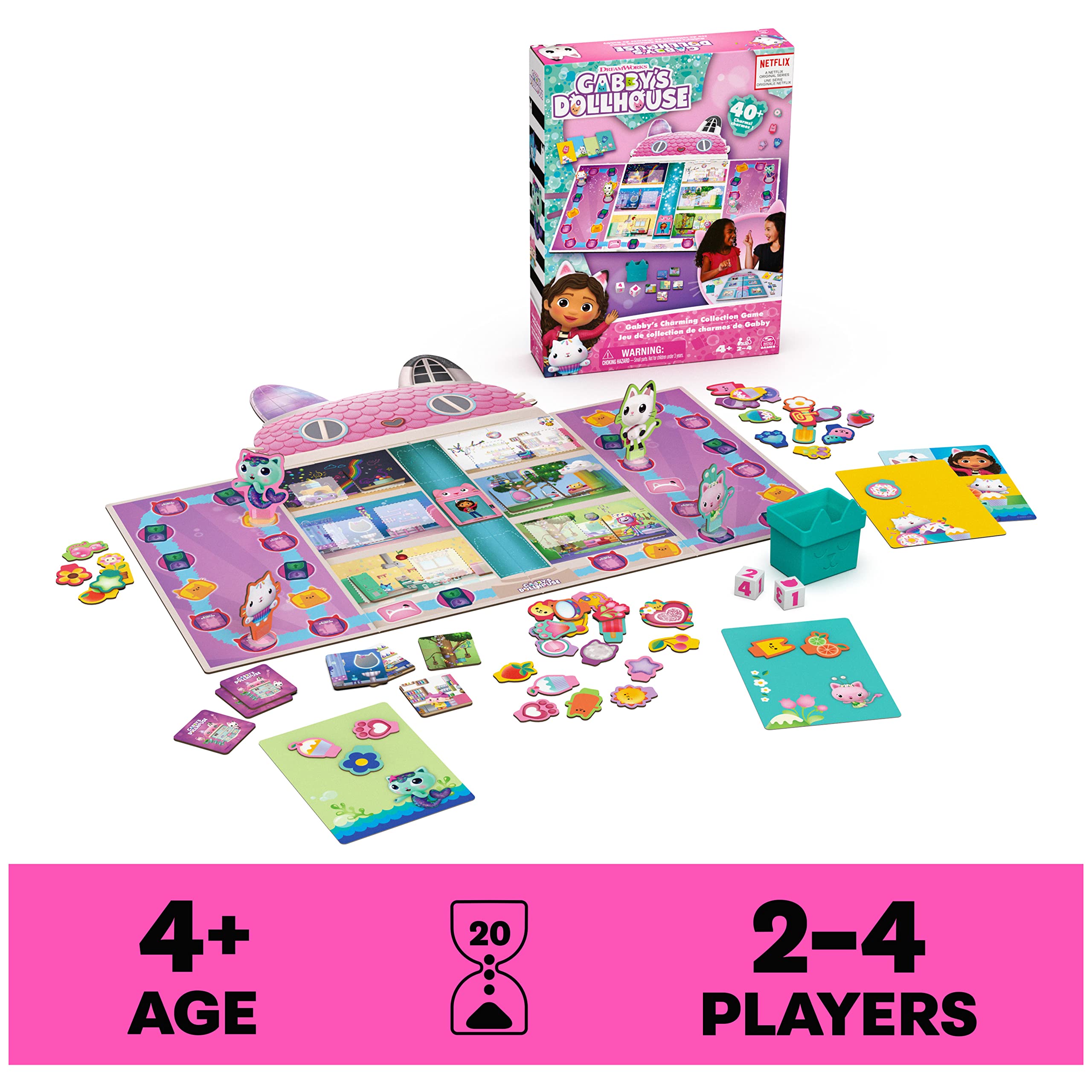 Foto 3 pulgar | Juego De Mesa Gabby's Dollhouse Charming Collection Kids 4+ - Venta Internacional.