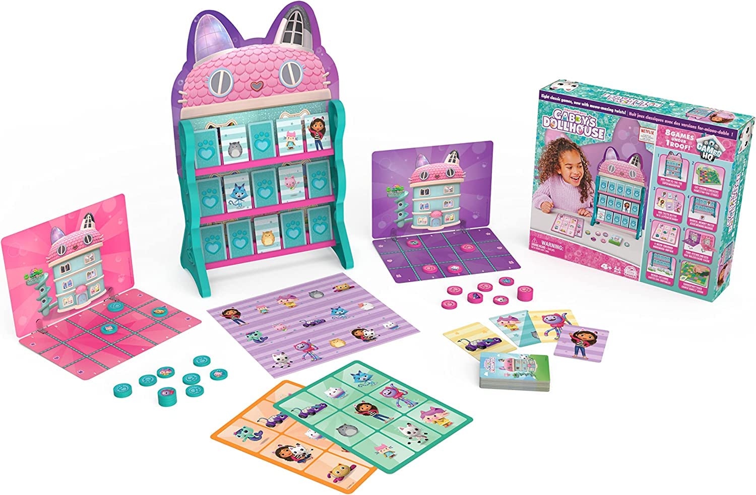 Foto 3 pulgar | Juego De Mesa Beach Kids Gabby's Dollhouse 8 Juegos Para Más De 3 Años - Venta Internacional.
