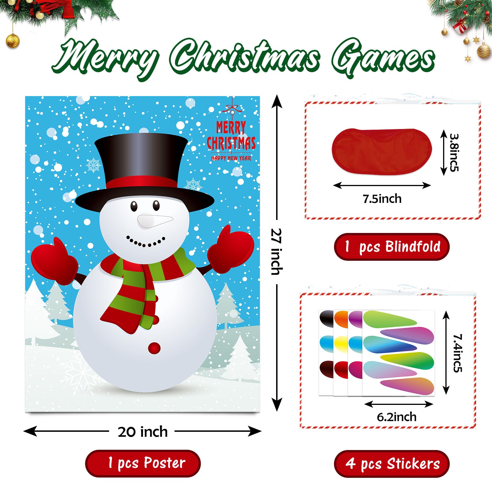 Foto 3 pulgar | Set De Juegos Navideños Miss Fantasy 4 En 1 Para Niños De 36 Jugadores - Venta Internacional.