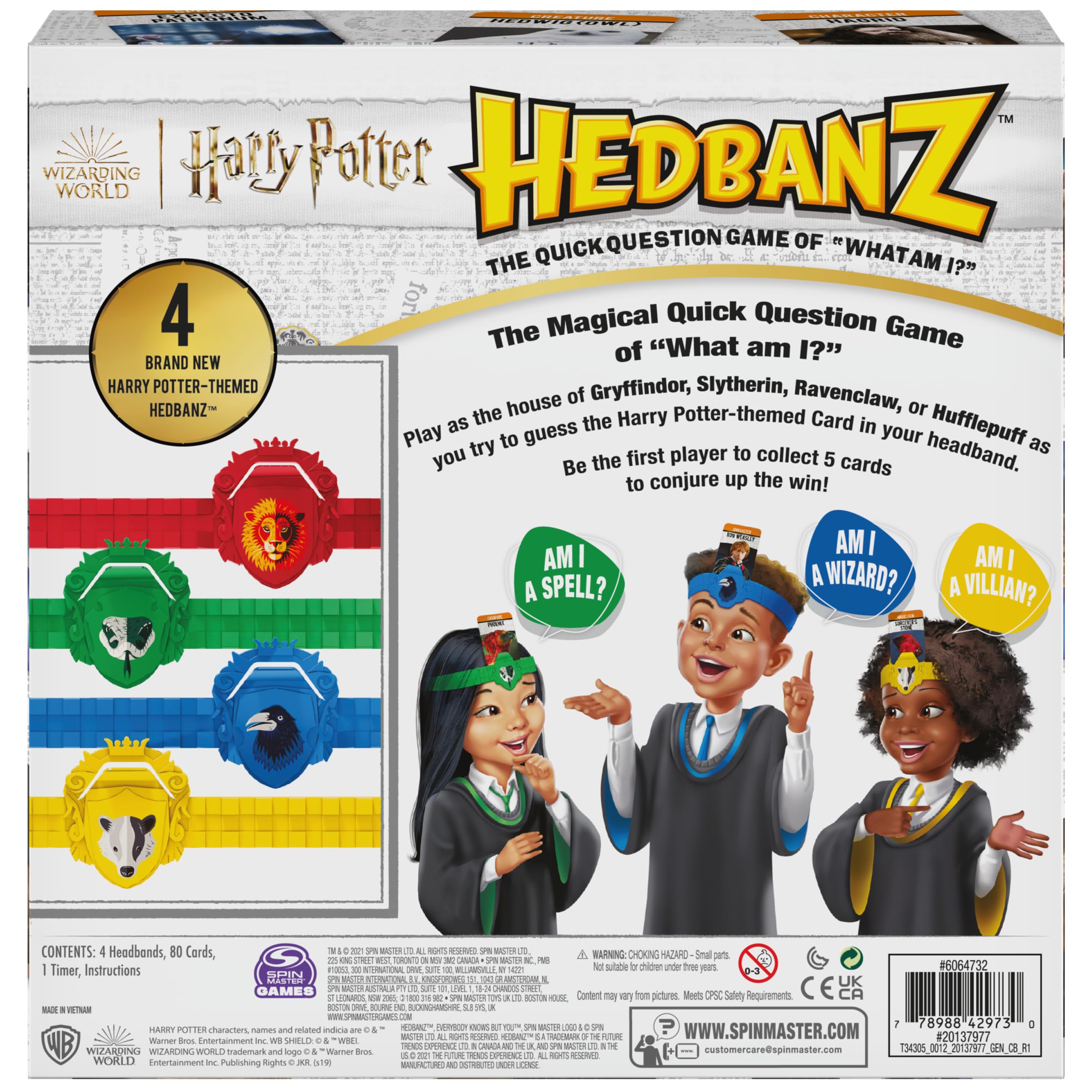 Foto 5 pulgar | Juego De Mesa Spin Master Games Hedbanz Harry Potter 2022 Ed. - Venta Internacional.