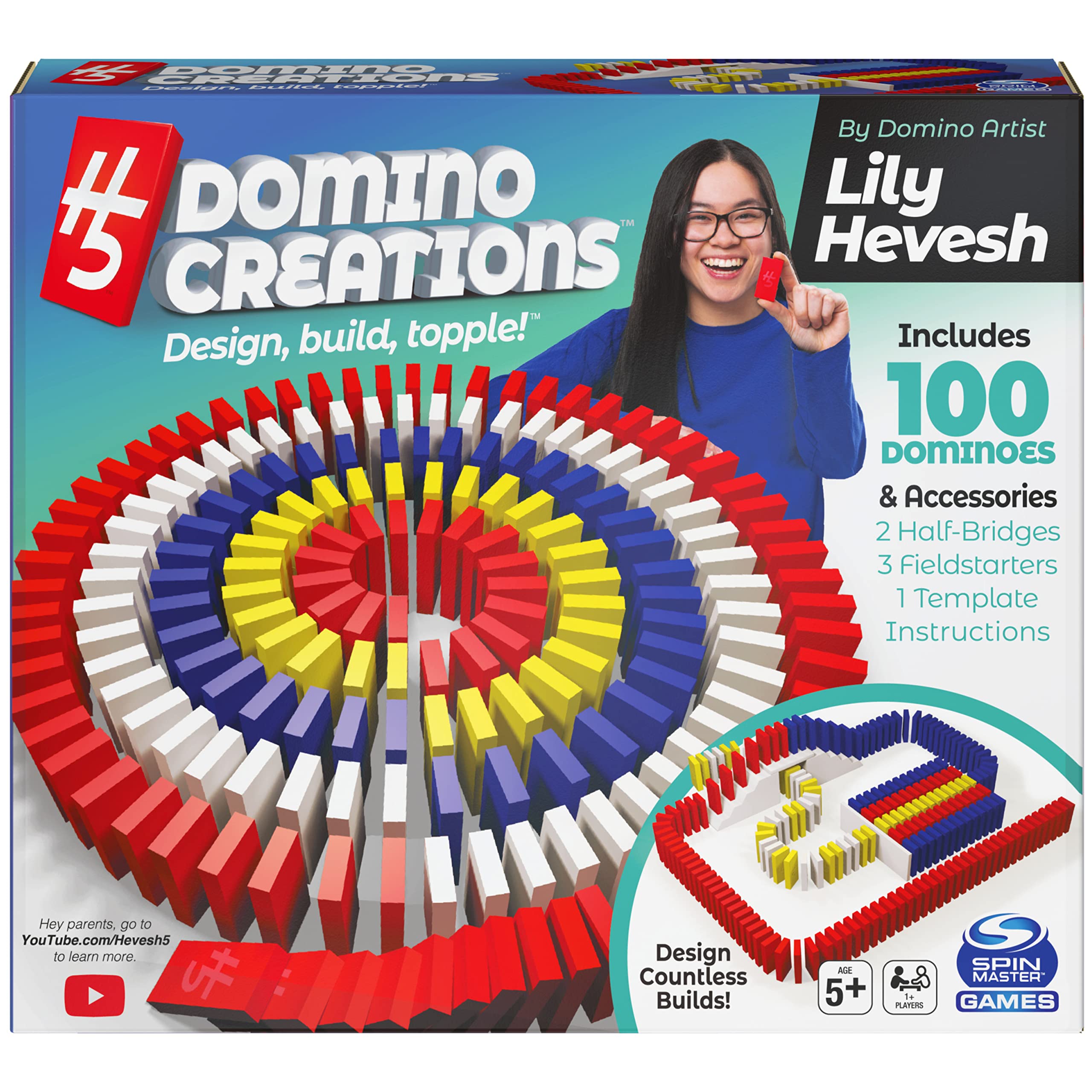 Set De Dominó Spin Master Games H5 Domino Creations, 100 Piezas - Venta Internacional.
