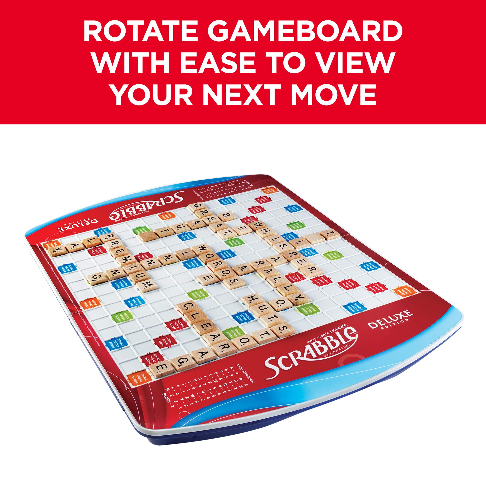 Foto 7 pulgar | Juego De Mesa Hasbro Gaming Scrabble Deluxe Edition - Venta Internacional.