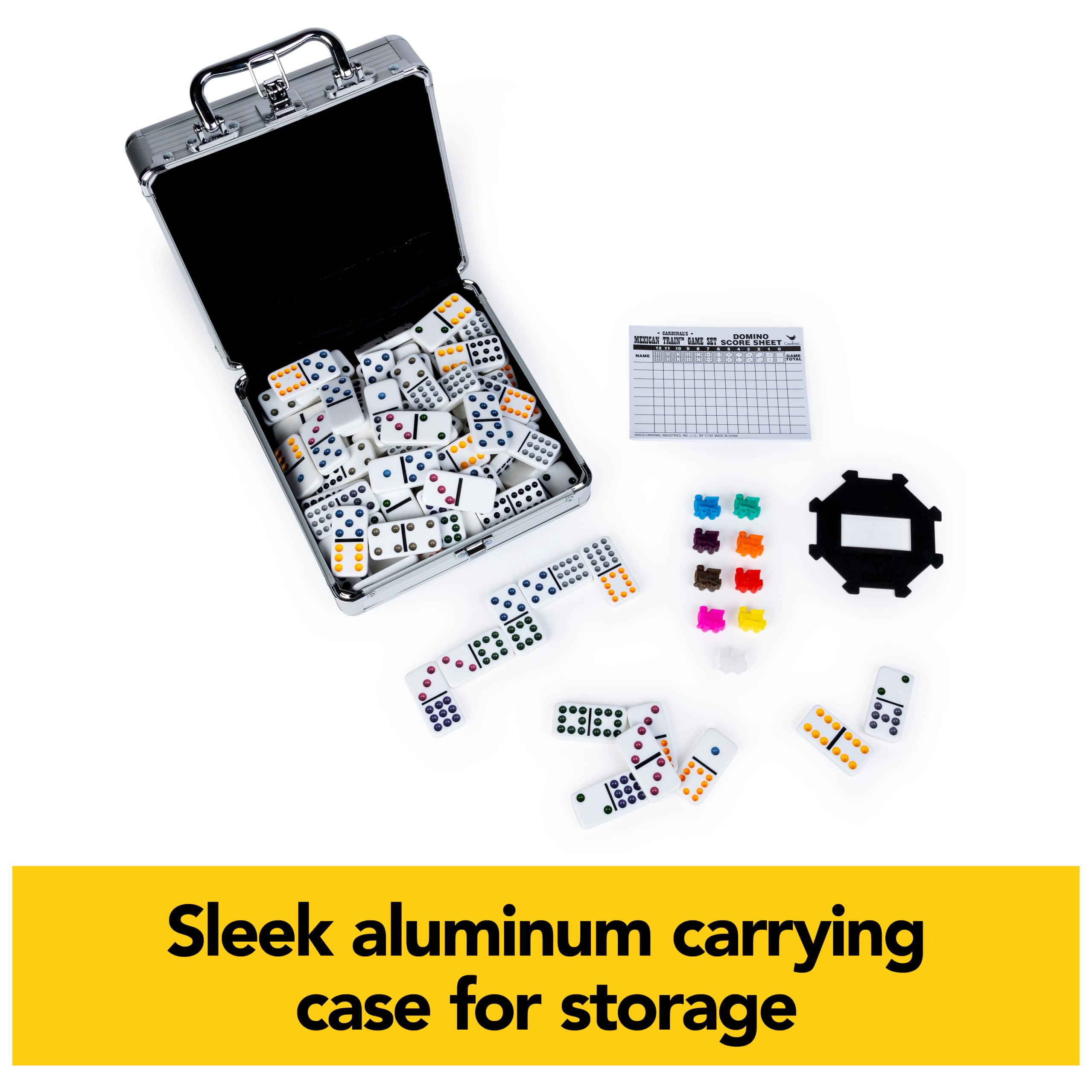 Foto 4 pulgar | Juego De Dominó Mexican Train Con Funda De Aluminio Spin Master - Venta Internacional.