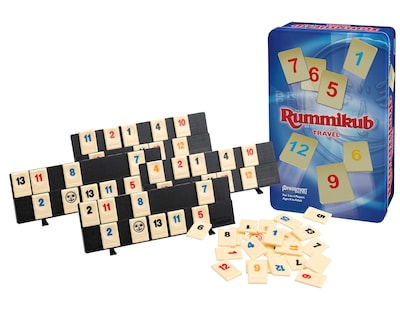 Foto 2 | Rummy Tile Game Pressman Rummikub Travel Tin Blue - Venta Internacional.