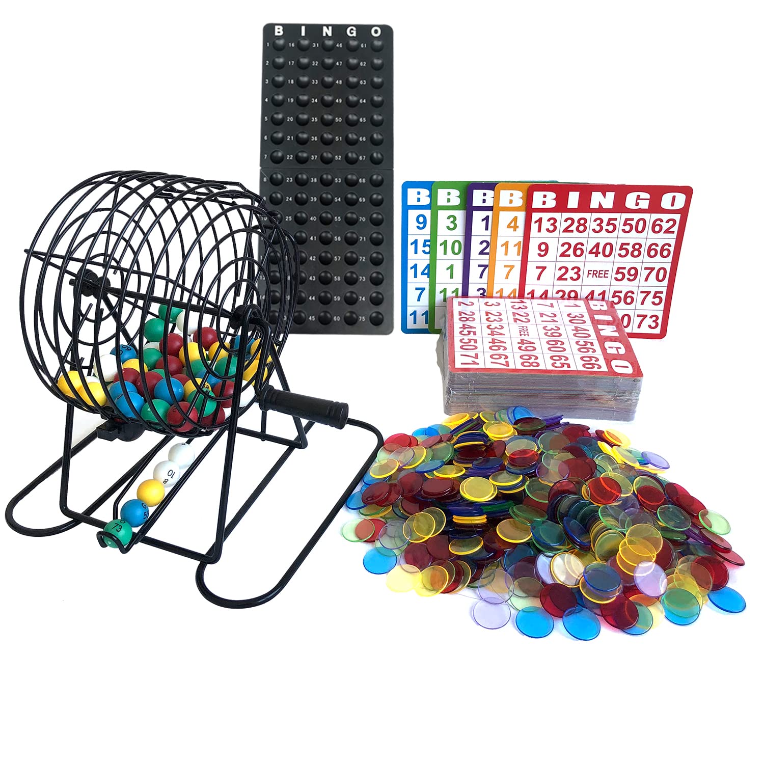Foto 1 | Set De Juego De Bingo Yuanhe Deluxe Con Jaula De Metal Y 100 Cartas - Venta Internacional.