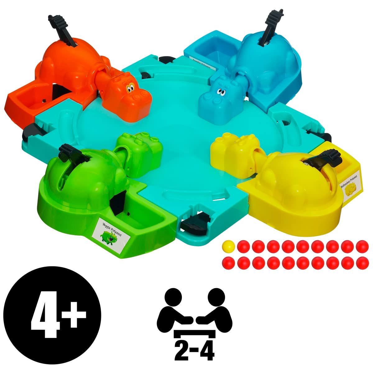 Foto 3 | Juego De Mesa Hasbro Gaming Hungry Hungry Hippos - Venta Internacional.