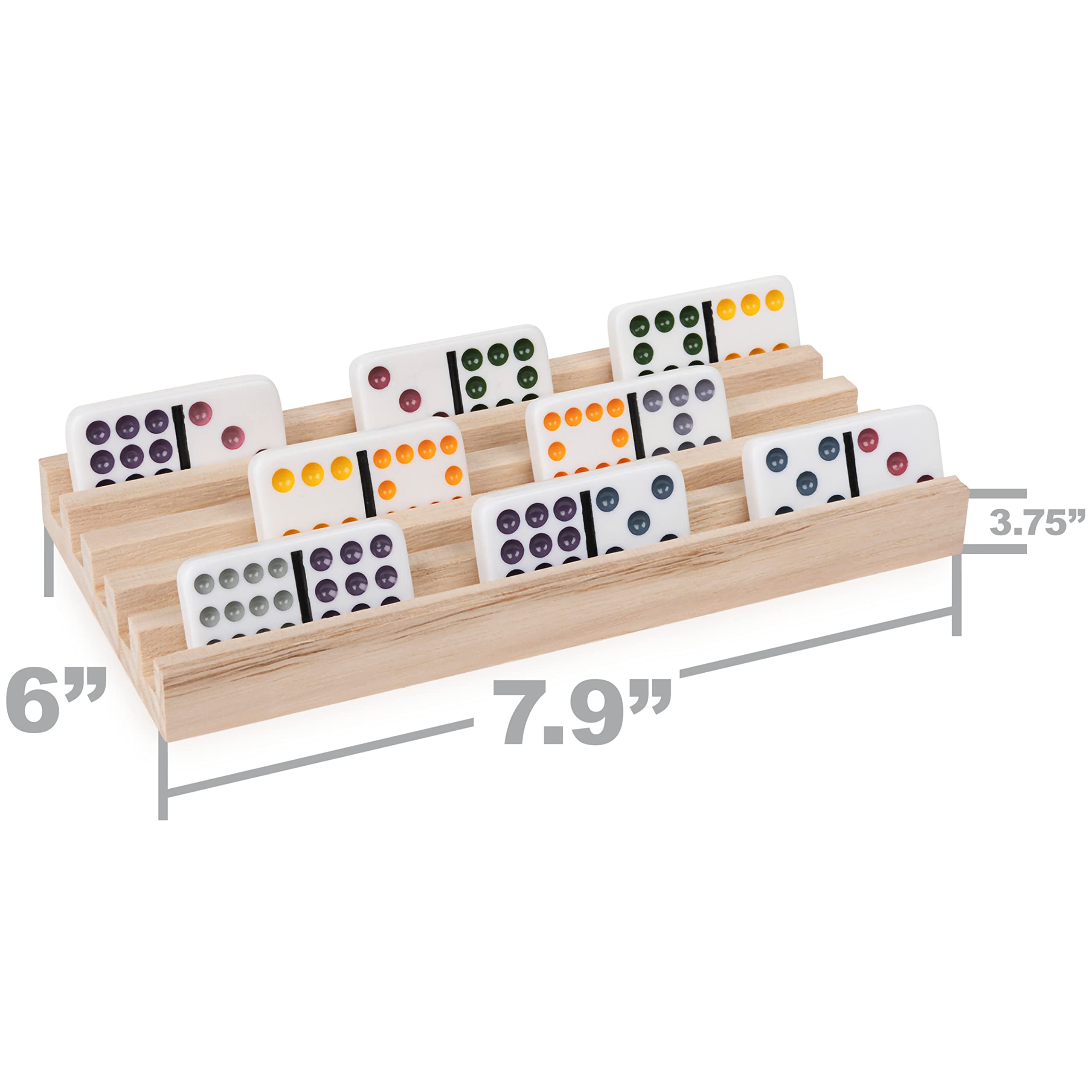 Foto 6 pulgar | Juego De 4 Bandejas De Dominó De Madera Para Juegos De Trenes Mexicanos - Venta Internacional.