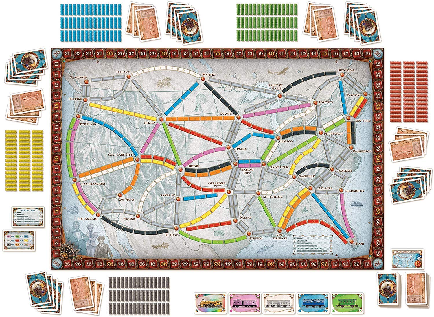 Foto 4 pulgar | Juego De Mesa Ticket To Ride Cross-country Train Adventure - Venta Internacional.