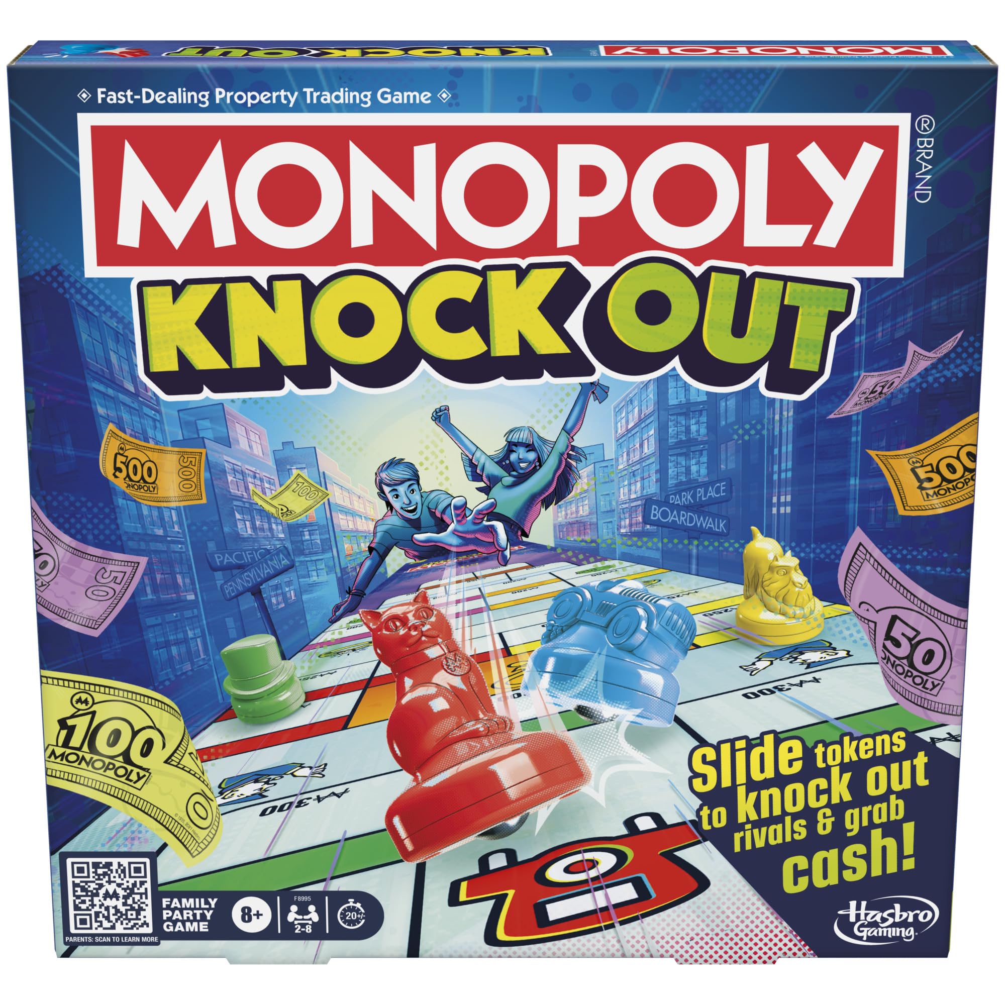 Foto 2 pulgar | Juego De Mesa Monopoly Knockout Family Party Para Niños Mayores De 8 Años - Venta Internacional.