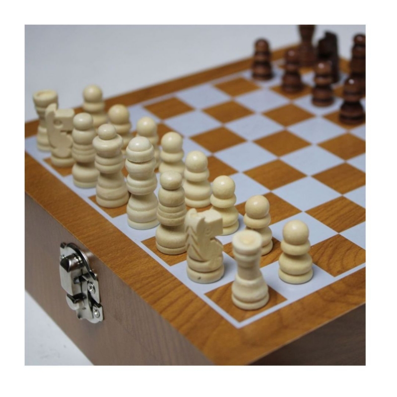 Foto 5 pulgar | Juego De Ajedrez Con Forma De Cartera Y Llavero Tipo Lápiz De Madera Con 32 Piezas De Ajedrez - Venta Internacional.