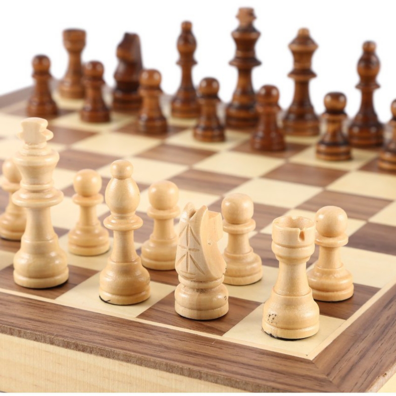 Foto 3 pulgar | Juego De Ajedrez Internacional De Madera Maciza - Venta Internacional.