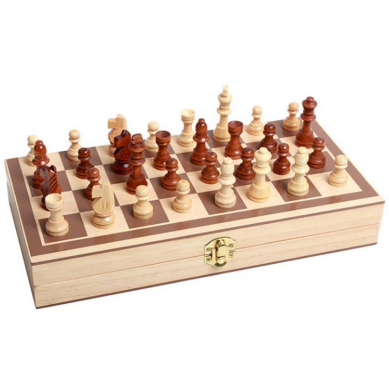 Foto 5 pulgar | Juego De Ajedrez Internacional De Madera Maciza - Venta Internacional.