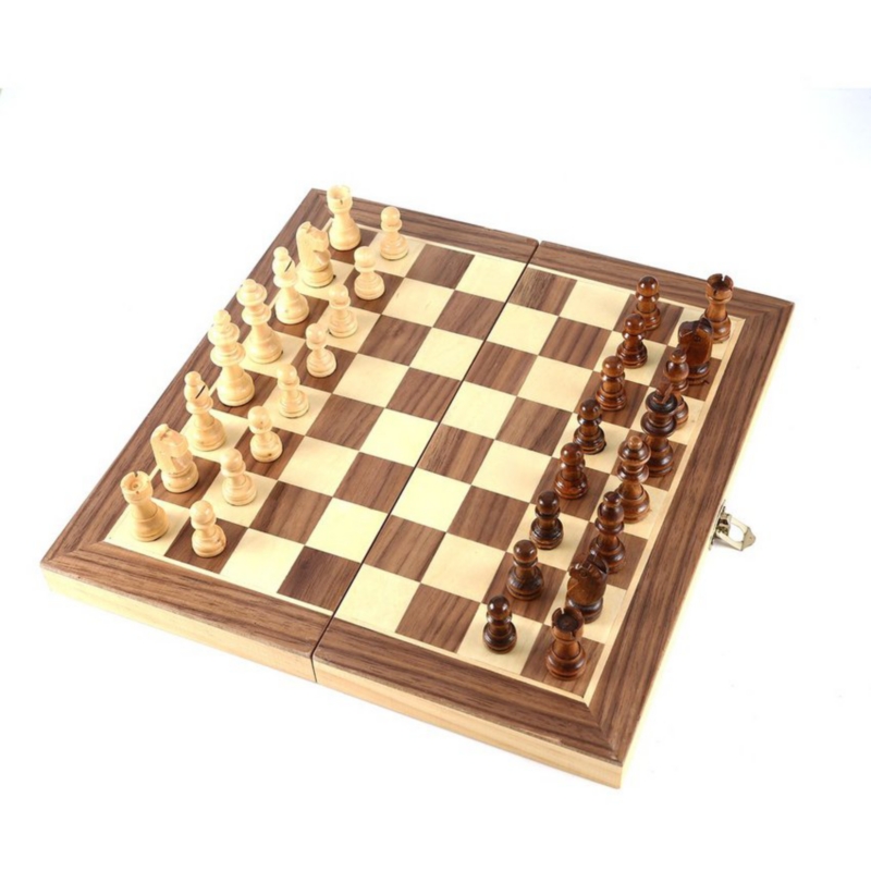 Foto 6 pulgar | Juego De Ajedrez Internacional De Madera Maciza - Venta Internacional.