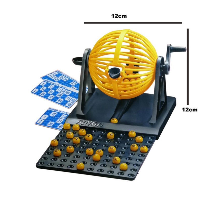 Juego De Bingo Lotto Tombola Con 12 Tarjetas, 90 Números Y Bandeja - Venta Internacional.
