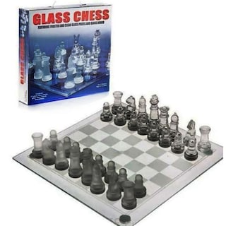 Foto 2 | Juego De Ajedrez Crystal Big De 35 X 35 Cm Con Base De Espejo Aa08 - Venta Internacional.