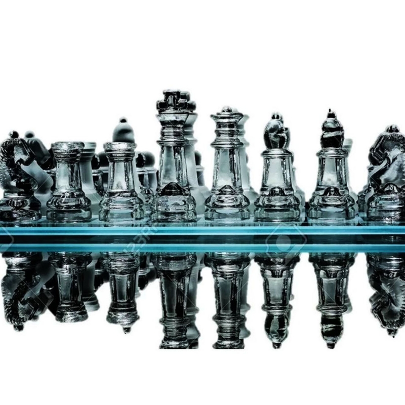 Foto 4 pulgar | Juego De Ajedrez Crystal Big De 35 X 35 Cm Con Base De Espejo Aa08 - Venta Internacional.