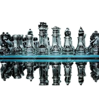 Foto 3 | Juego De Ajedrez Crystal Big De 35 X 35 Cm Con Base De Espejo Aa08 - Venta Internacional.