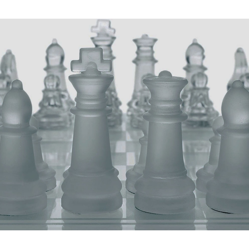 Foto 4 | Juego De Ajedrez Crystal Big De 35 X 35 Cm Con Base De Espejo Aa08 - Venta Internacional.