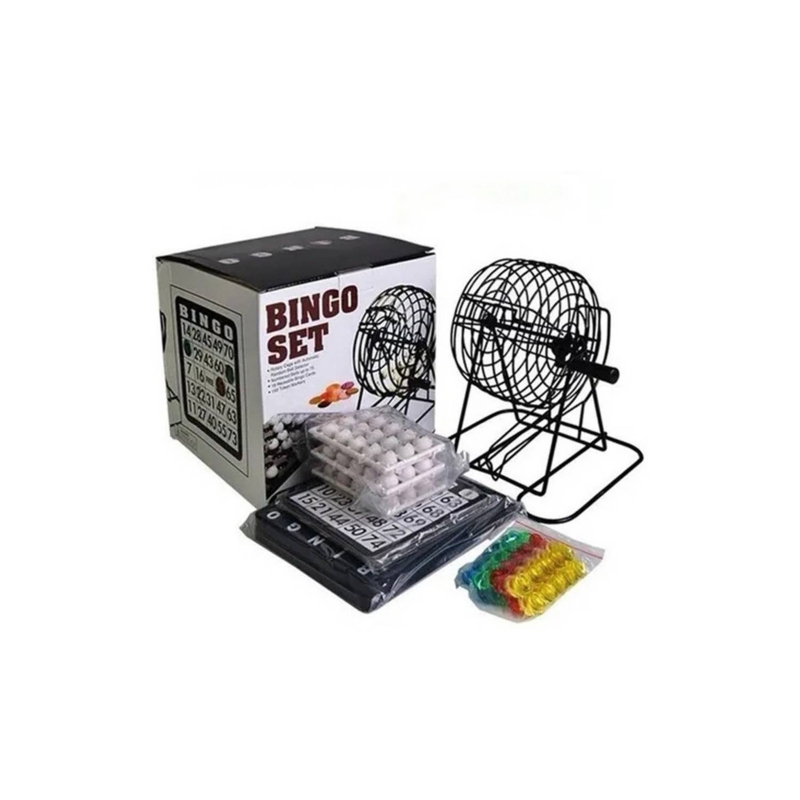 Foto 2 pulgar | Set Completo De Bingo Con Tómbola Metallica, 75 Bolas Y 18 Cartas - Venta Internacional.