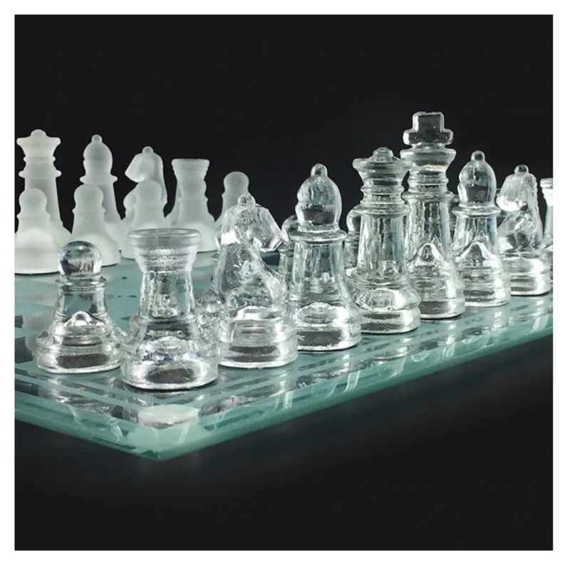 Foto 5 pulgar | Tablero De Ajedrez, Juego De Ajedrez De Cristal Con 32 Piezas De Cristal - Venta Internacional.