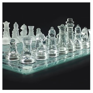 Foto 4 | Tablero De Ajedrez, Juego De Ajedrez De Cristal Con 32 Piezas De Cristal - Venta Internacional.