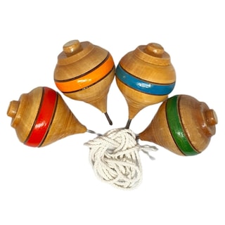 Foto 1 | Trompo Tradicional De Madera De Caza Nacional Chilena Con Cuerda - Venta Internacional.