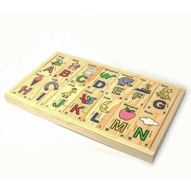 Foto 1 | Material Didáctico | Asociación De Palabras | Domino Alphabet Wood - Venta Internacional.
