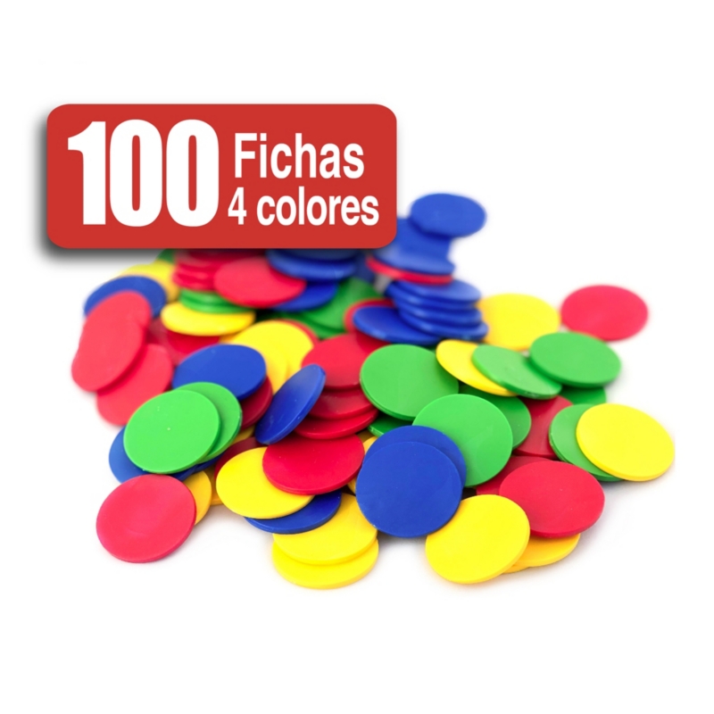 Foto 2 pulgar | Baldosas De Plástico, 100 Piezas, Para Contar Y Jugar, Preescolar - Venta Internacional.