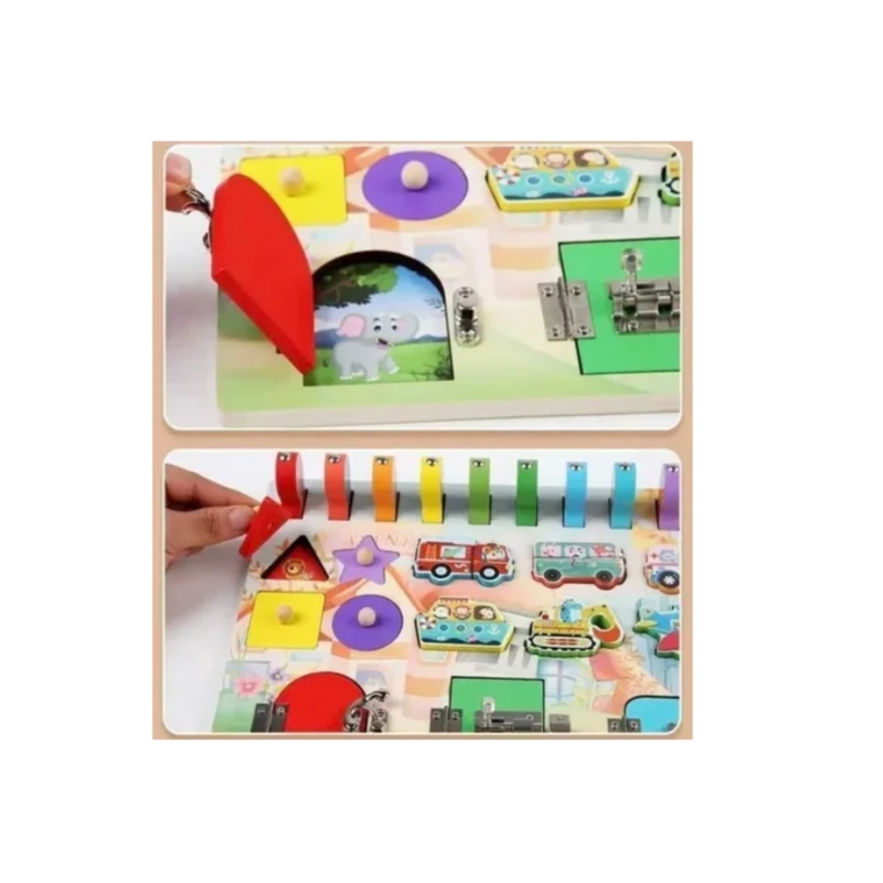 Foto 3 pulgar | Tabla De Juguetes Montessori De Pesca Y Encaje Para Niños - Venta Internacional.