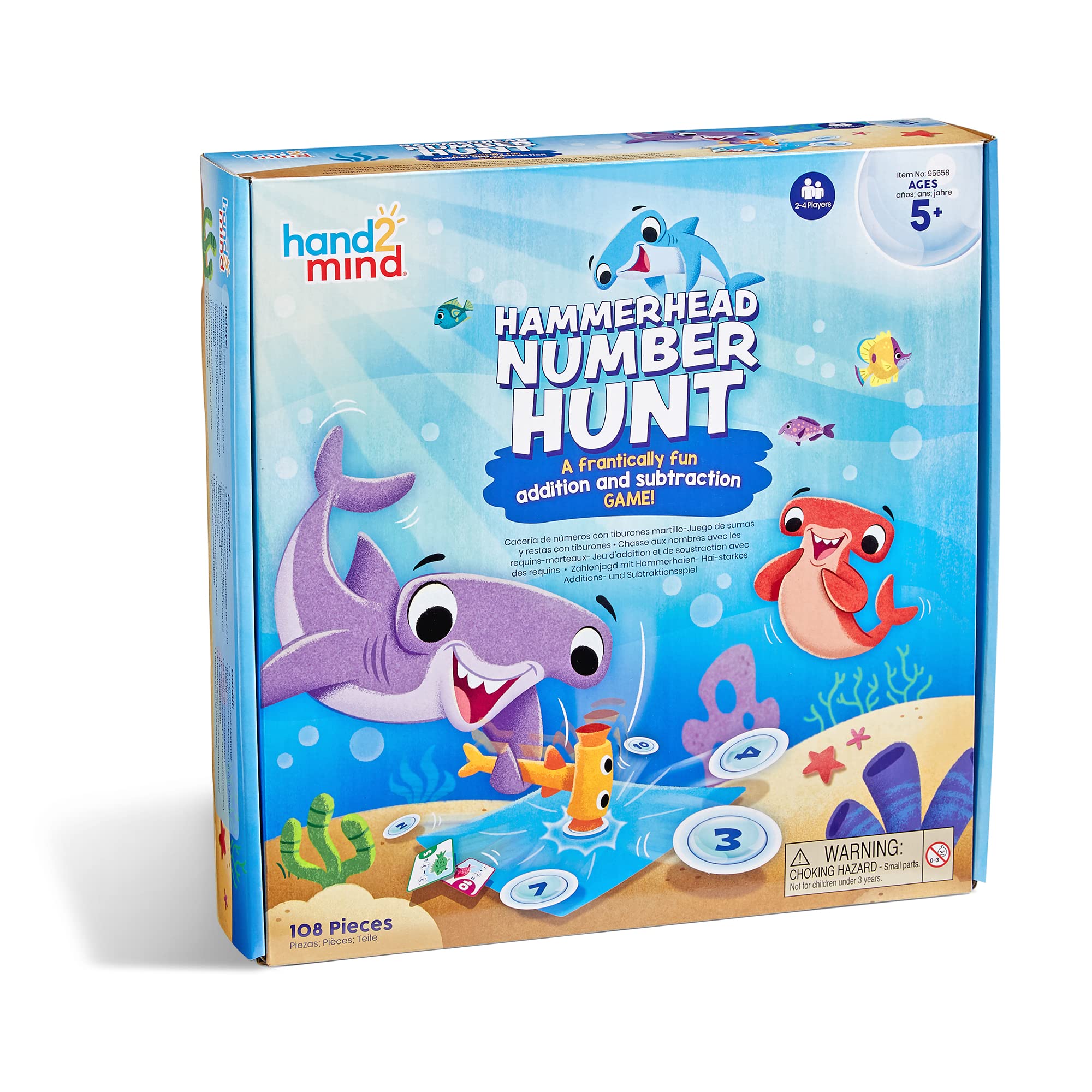 Foto 2 pulgar | Juego De Matemáticas Hand2mind Hammerhead Number Hunt! Niños De 5 A 7 Años - Venta Internacional.