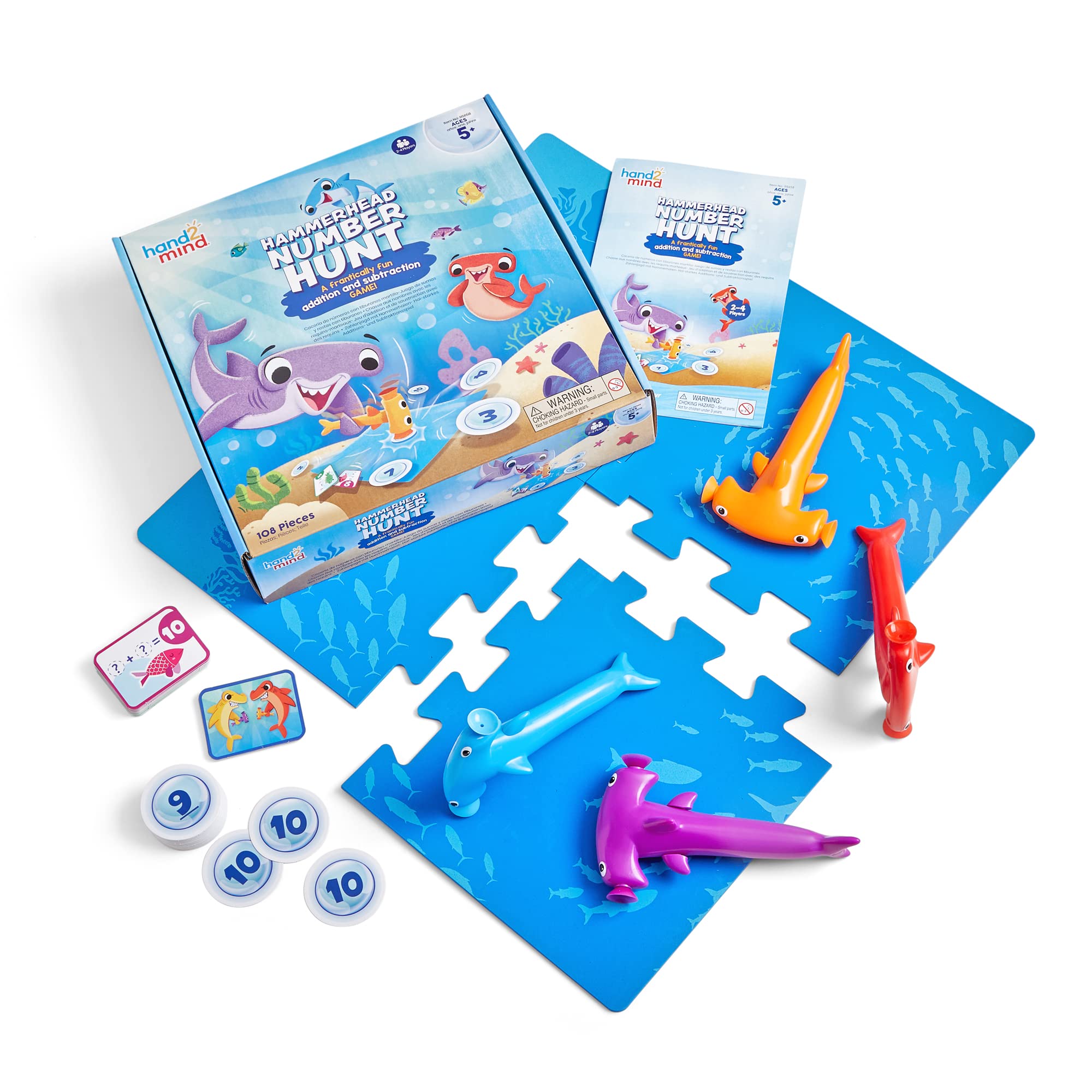 Foto 4 pulgar | Juego De Matemáticas Hand2mind Hammerhead Number Hunt! Niños De 5 A 7 Años - Venta Internacional.