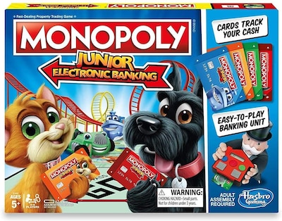 Foto 1 | Juego de Banca Electrónica Hasbro Monopoly Junior - Venta Internacional