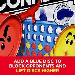 Foto 5 | Juego de Mesa Connect 4 de Estrategia con Discos Bloqueadores Azules