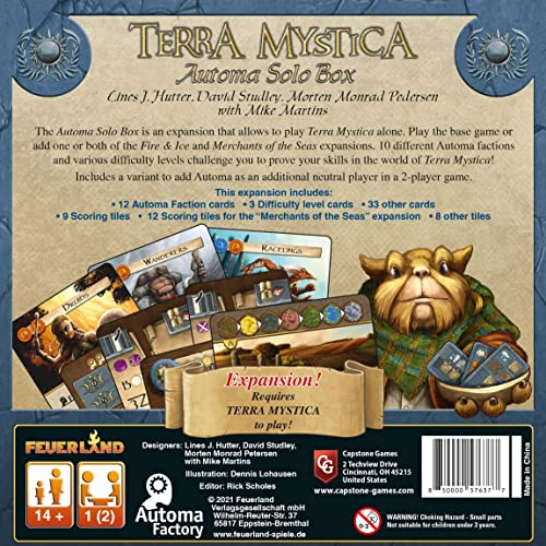Foto 3 pulgar | Capstone Games Terra Mystica: Automa Multi - Venta Internacional