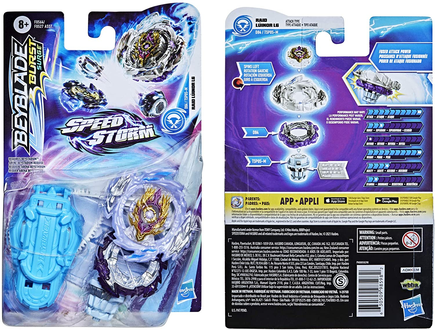 Foto 4 pulgar | Paquete de Inicio Beyblade Burst Surge Speedstorm Raid Luinor L6 - Venta Internacional