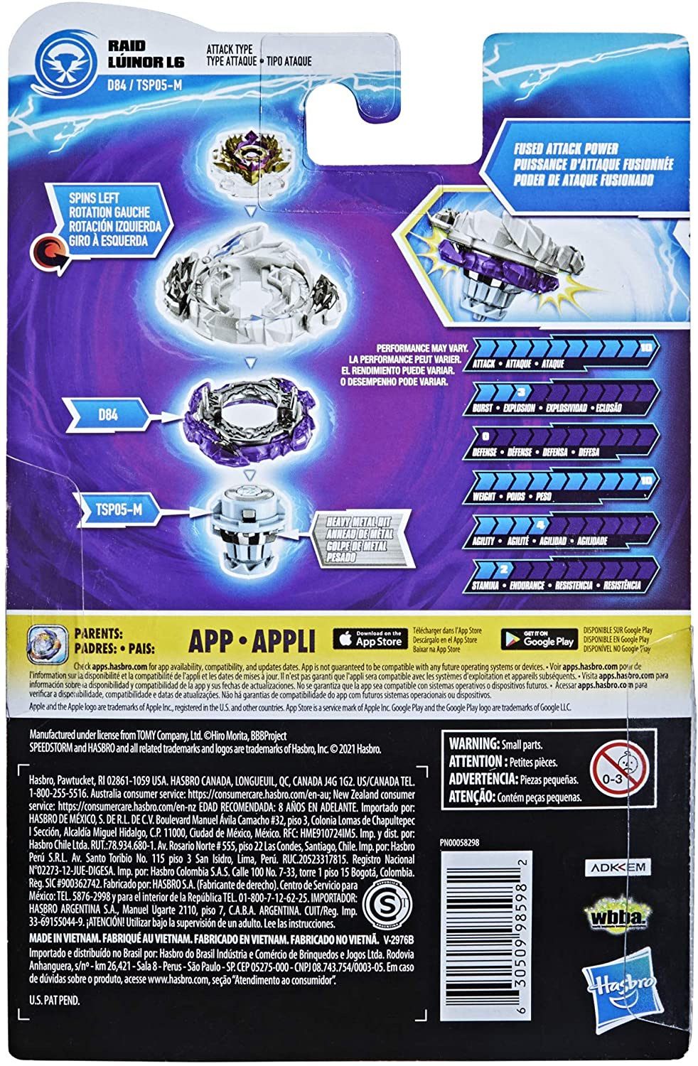 Foto 6 pulgar | Paquete de Inicio Beyblade Burst Surge Speedstorm Raid Luinor L6 - Venta Internacional