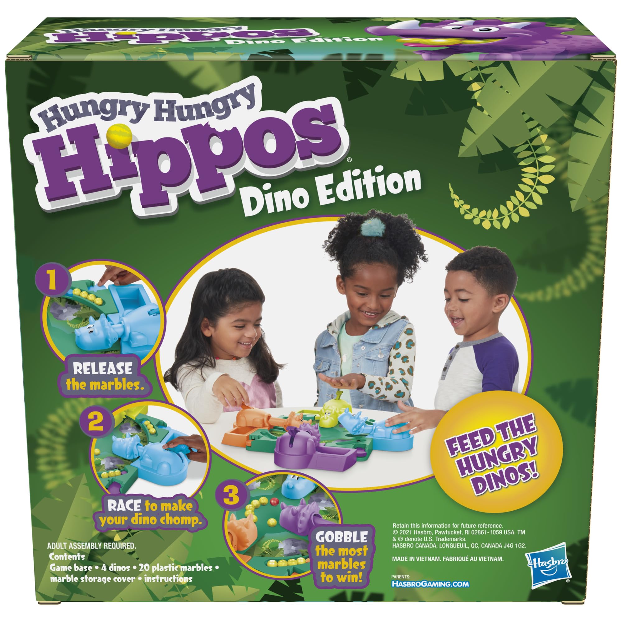 Foto 3 pulgar | Juego de Mesa Hasbro Gaming Hungry Hungry Hippos Dino Edition - Venta Internacional