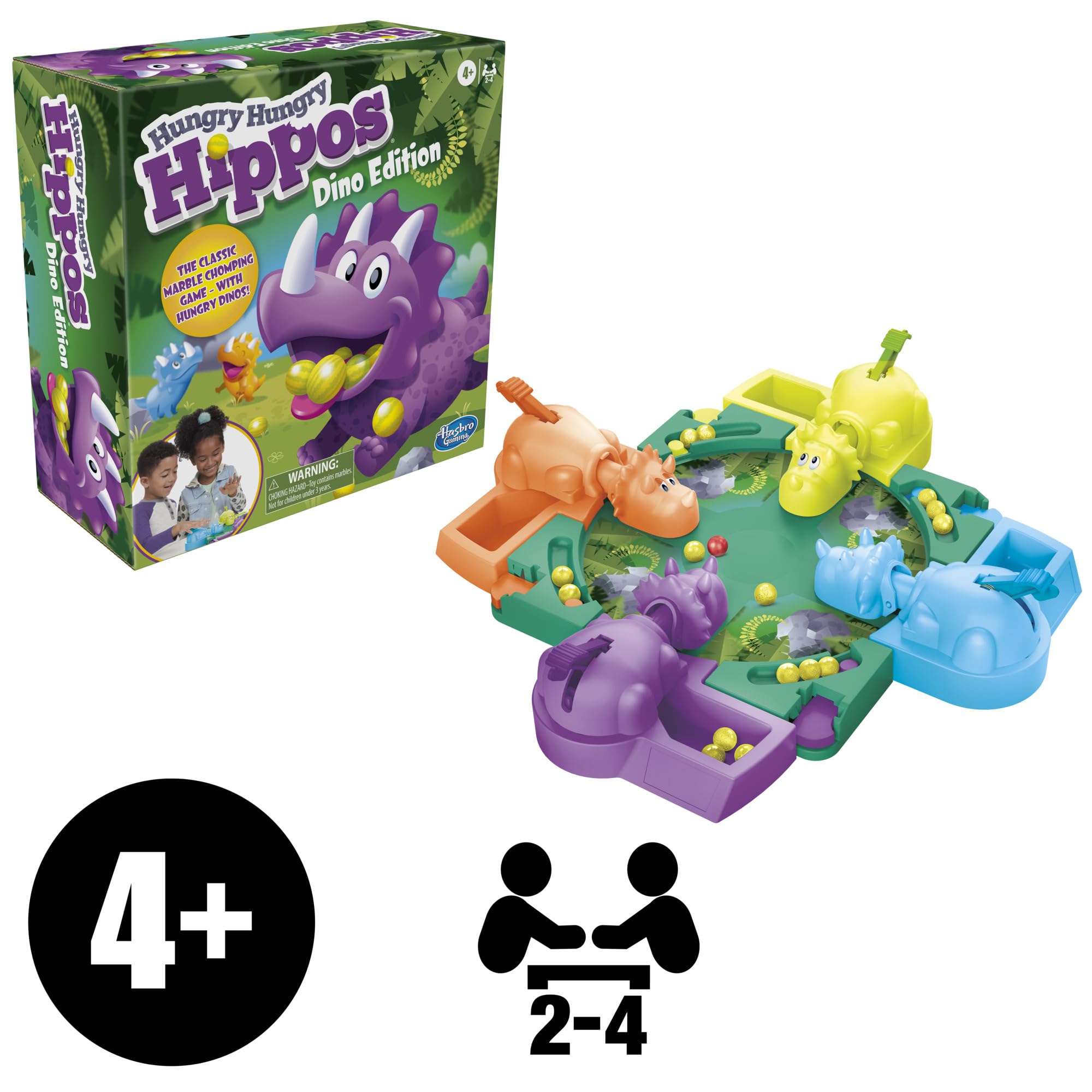 Foto 4 pulgar | Juego de Mesa Hasbro Gaming Hungry Hungry Hippos Dino Edition - Venta Internacional
