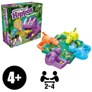 Foto 3 | Juego de Mesa Hasbro Gaming Hungry Hungry Hippos Dino Edition - Venta Internacional