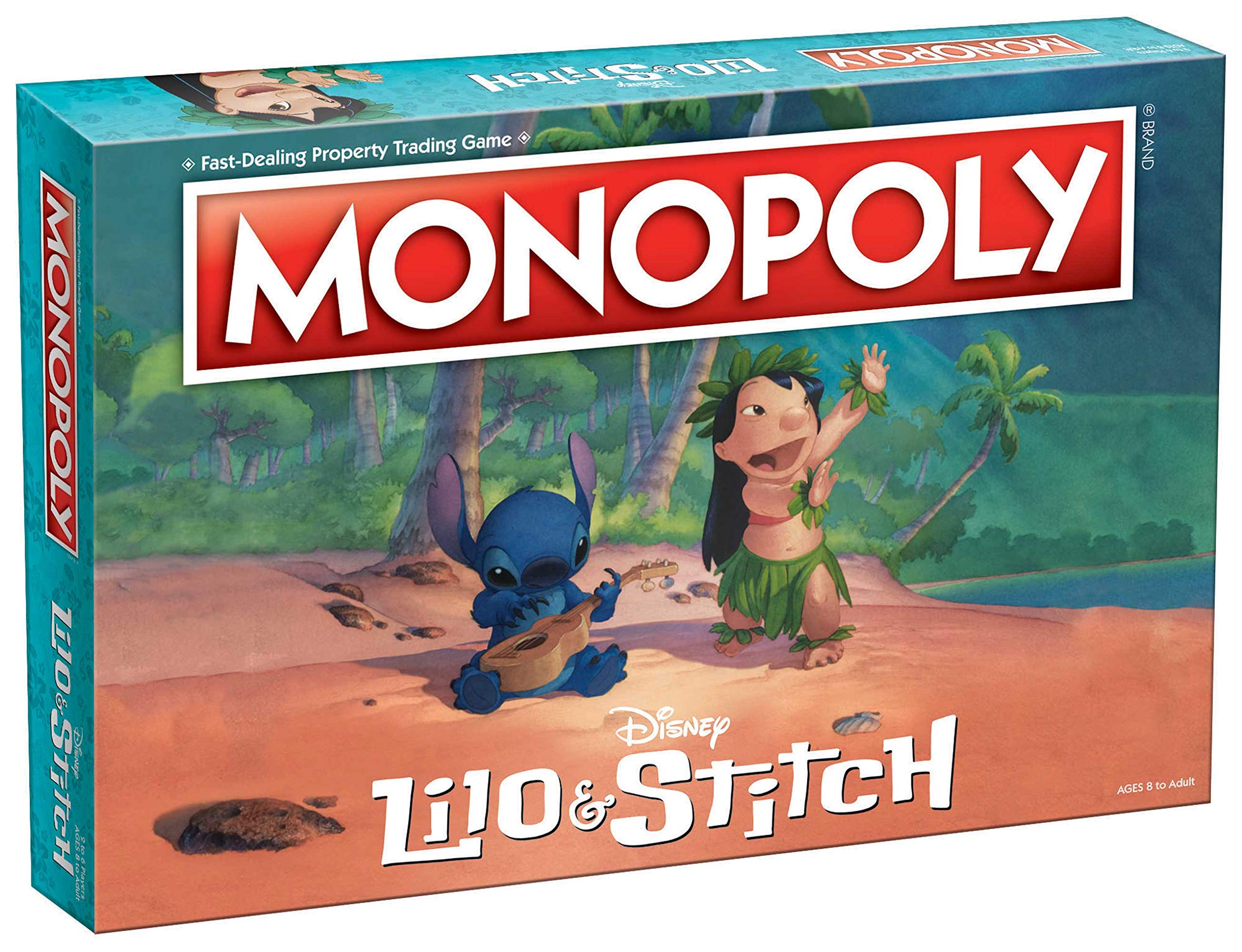 Juego de Monopoly Lilo & Stitch de Disney - Versión tropical para 2-6 jugadores