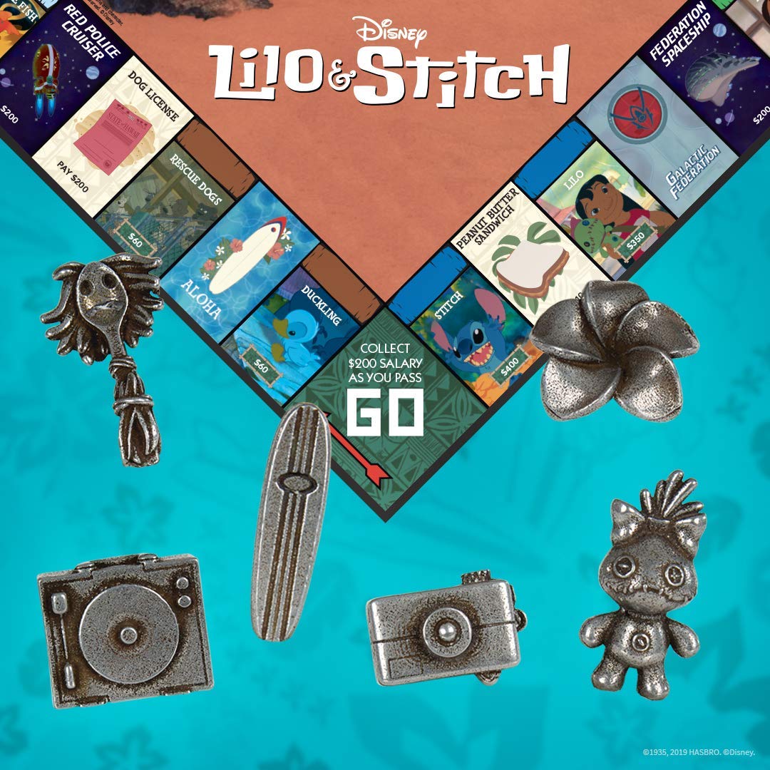 Foto 5 pulgar | Juego de Monopoly Lilo & Stitch de Disney - Versión tropical para 2-6 jugadores