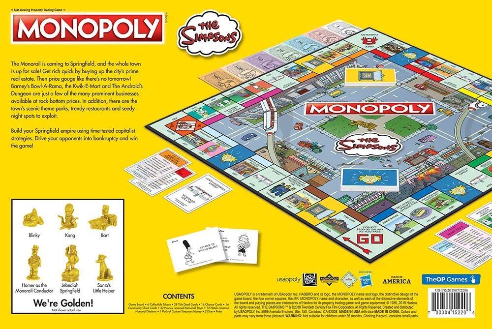 Foto 4 pulgar | Juego de Mesa Monopoly The Simpsons Edition - Venta Internacional