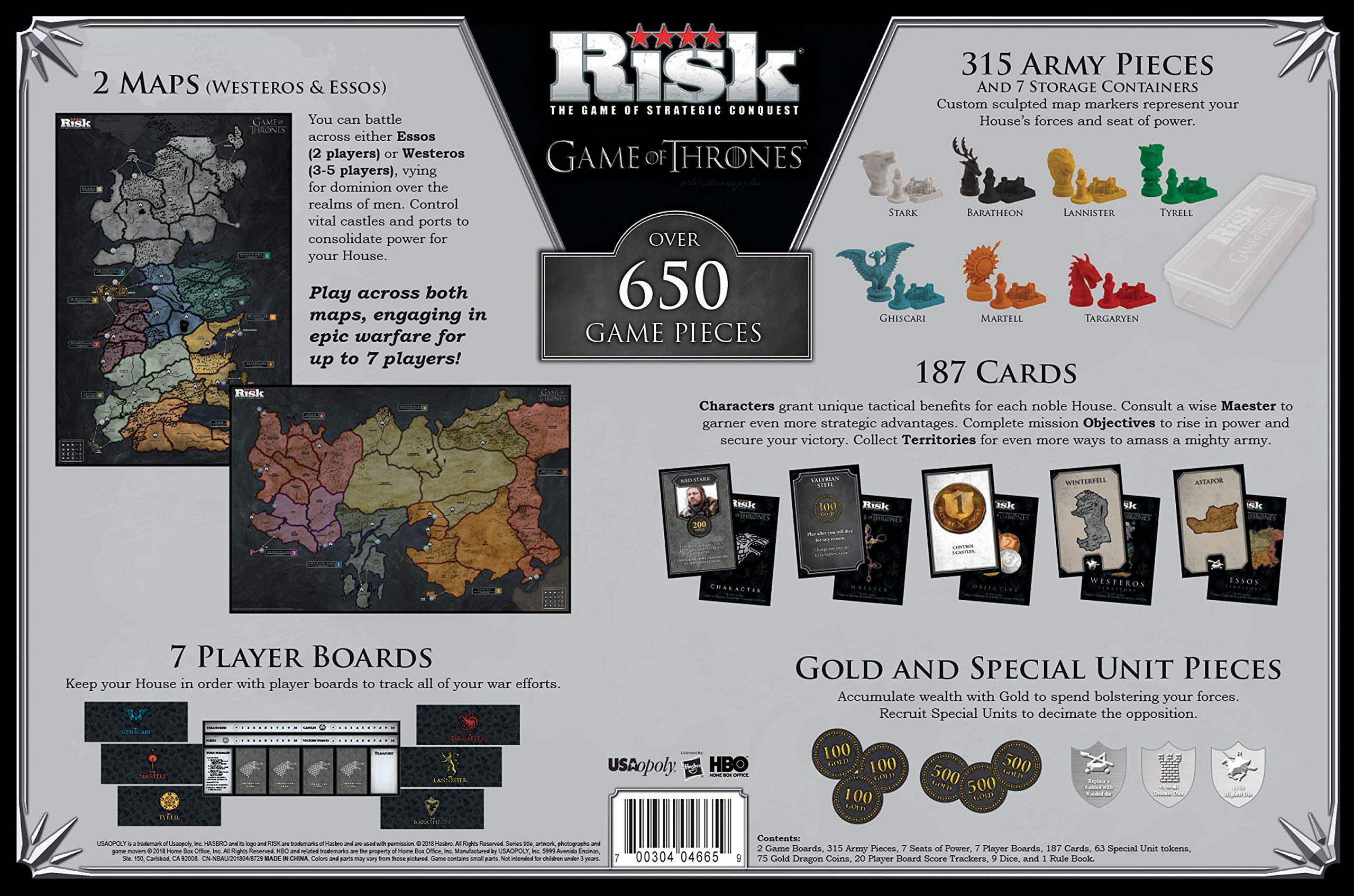 Foto 7 pulgar | Juego de Mesa Usaopoly Risk Game Of Thrones Strategy - Venta Internacional