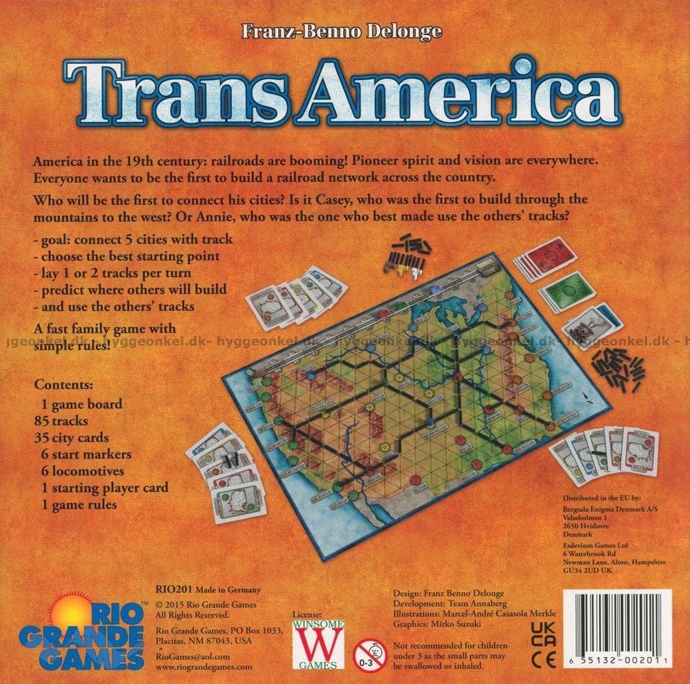 Foto 4 pulgar | Juego De Mesa Río Grande Games Transamérica para Mayores de 8 Años - Venta Internacional