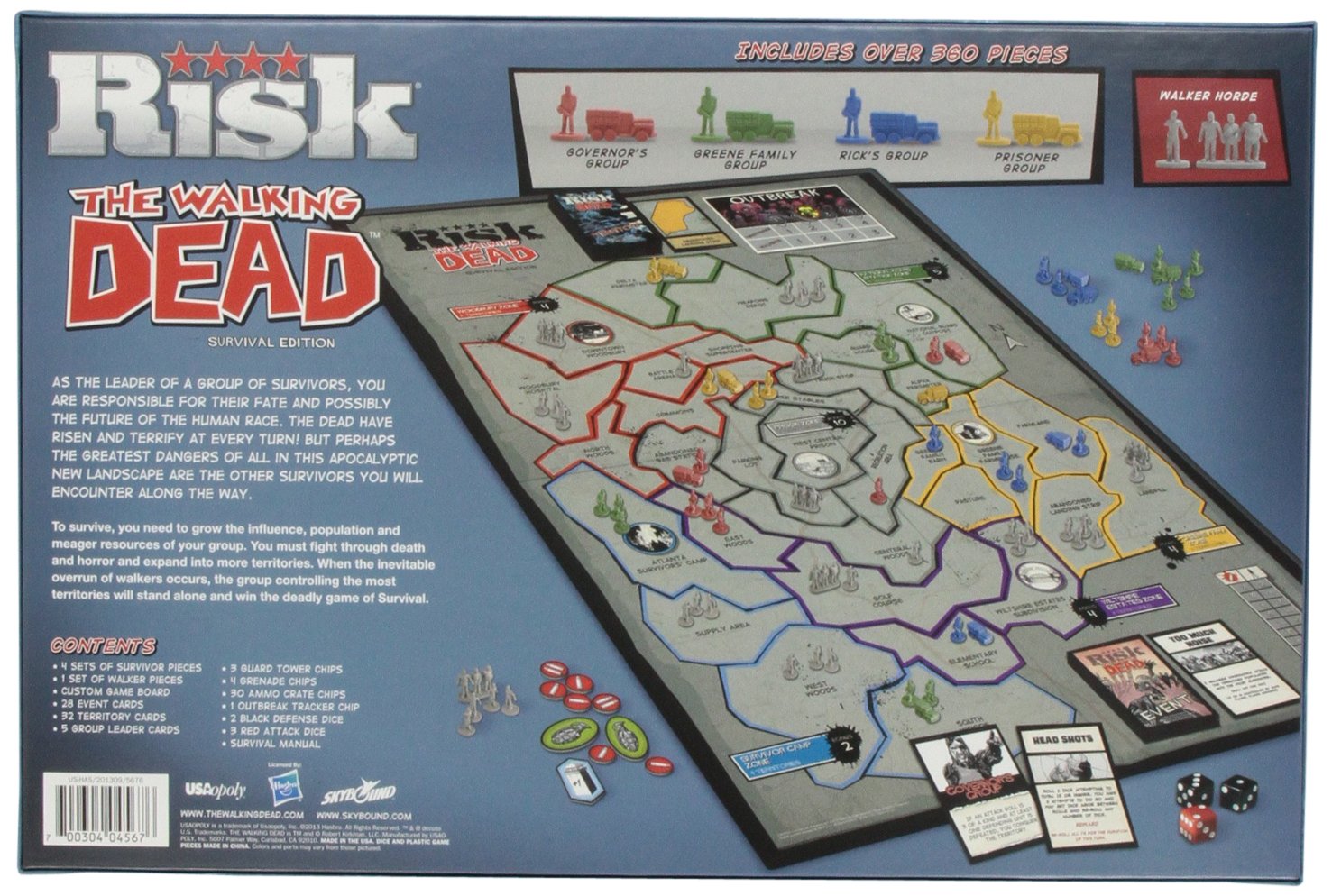 Foto 7 pulgar | Juego de Mesa Usaopoly The Walking Dead Risk Comic Edition - Venta Internacional