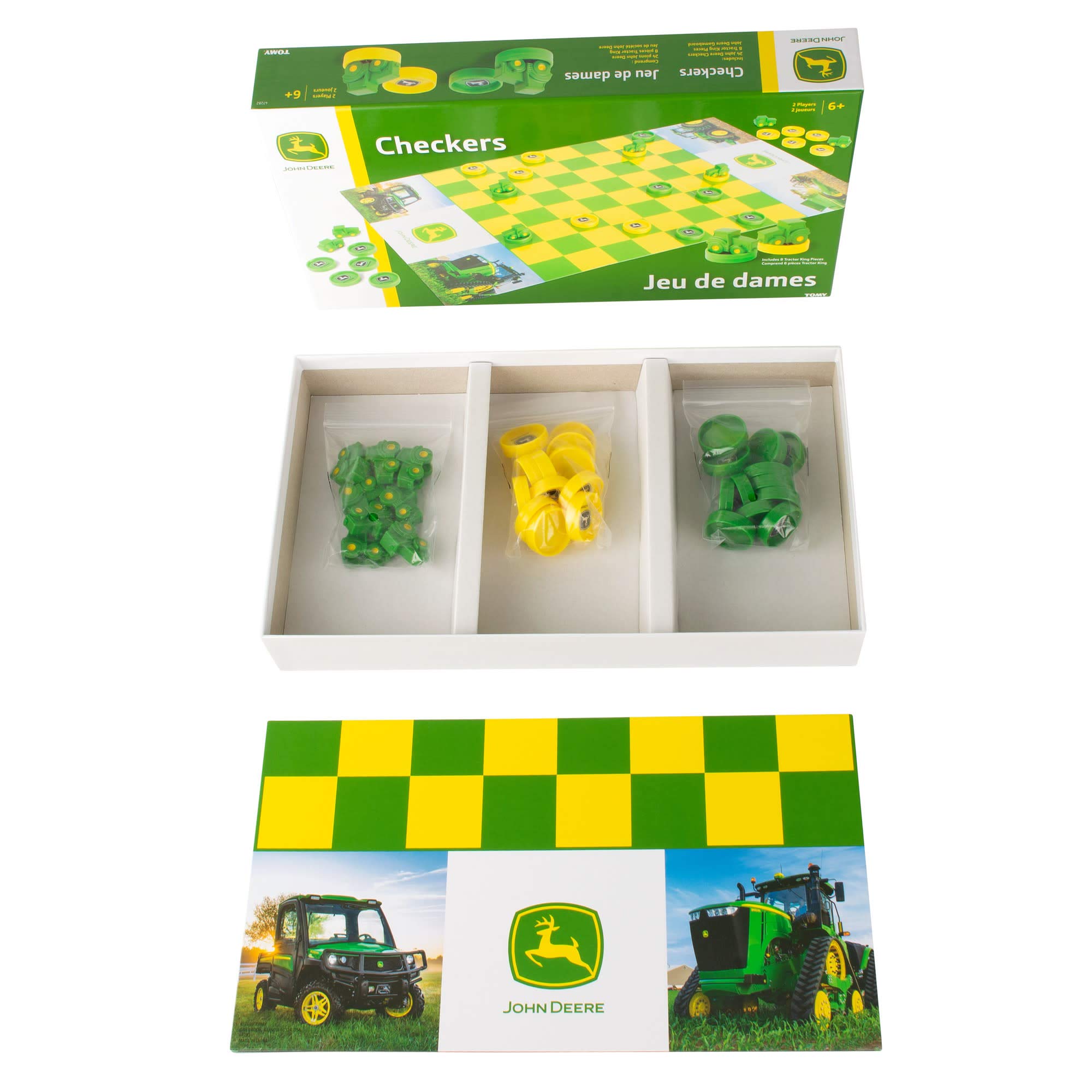 Foto 5 pulgar | Juego de Mesa John Deere Checkers con Tablero Plegable - Venta Internacional