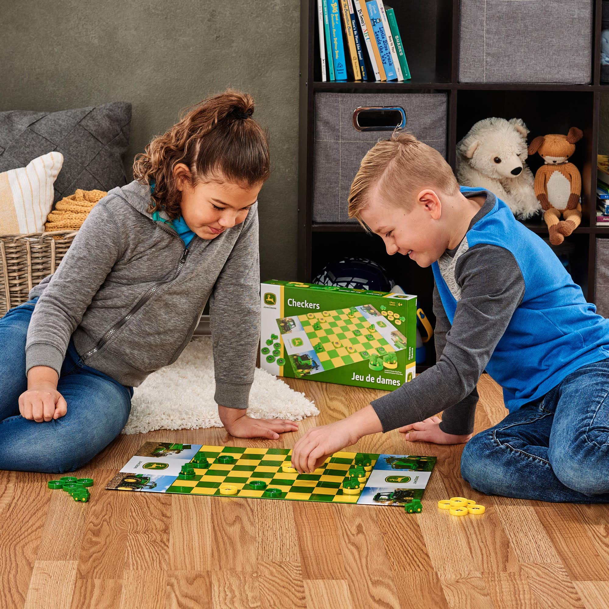 Foto 6 pulgar | Juego de Mesa John Deere Checkers con Tablero Plegable - Venta Internacional