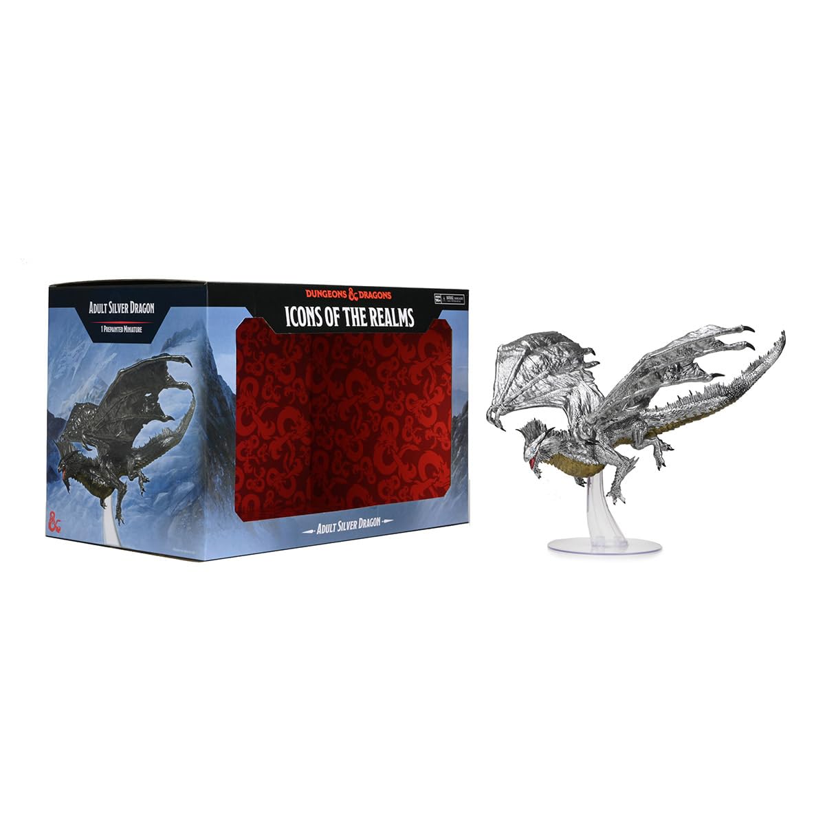 Figura Wizkids D&d Icons Of The Realms Silver Dragon Adult - Venta Internacional