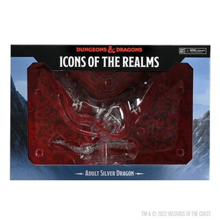 Foto 2 | Figura Wizkids D&d Icons Of The Realms Silver Dragon Adult - Venta Internacional